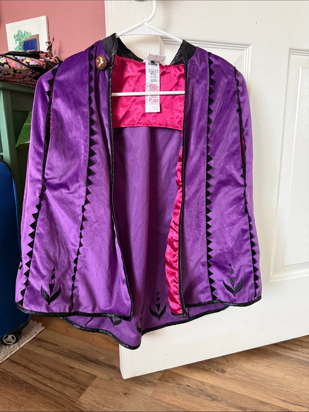 Disney Purple Satin Princess Cape with Pink Lining - Picture 1 of 1